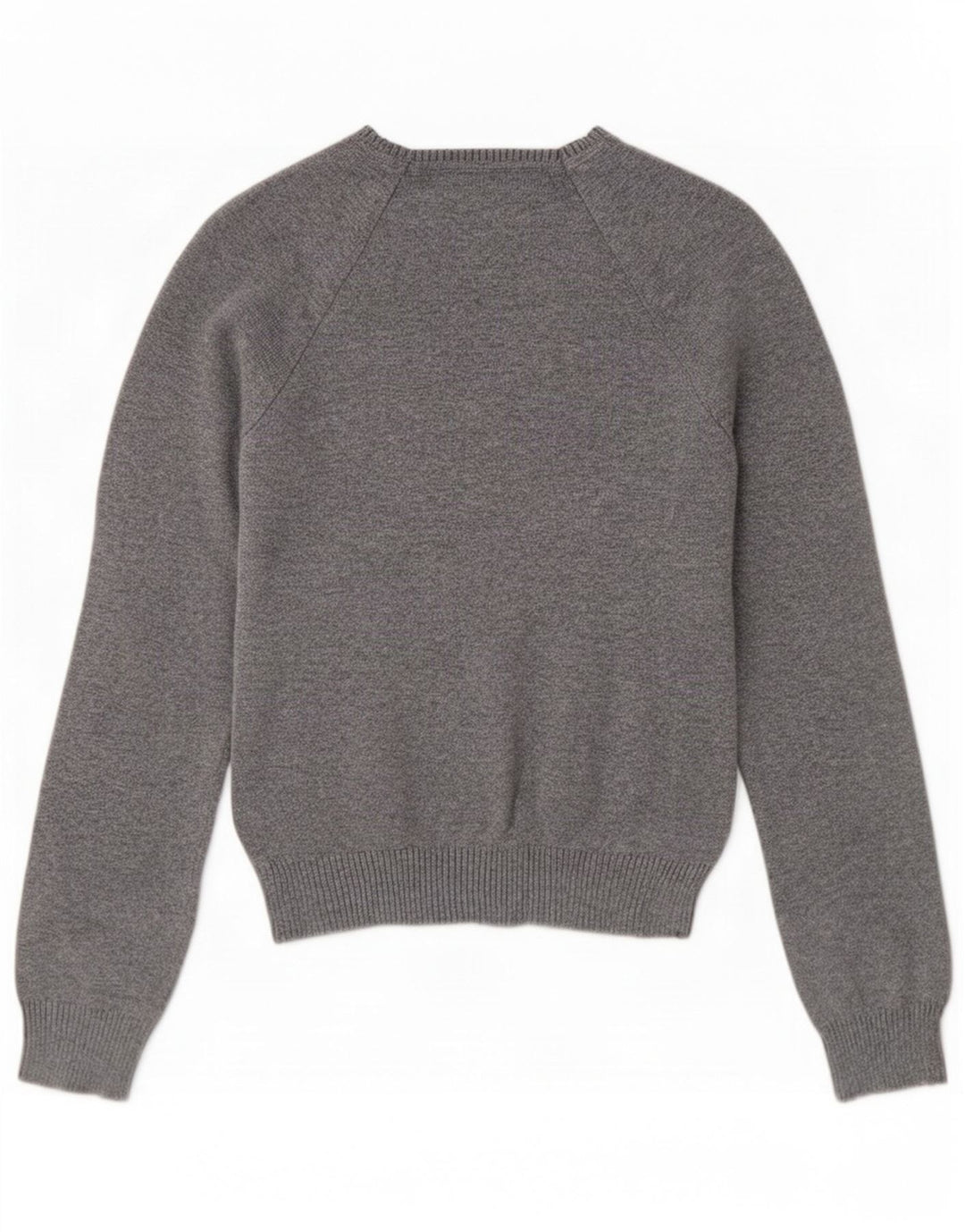 Damski sweter Zara z dekoltem w kształcie litery V, mały, szary, bawełniany