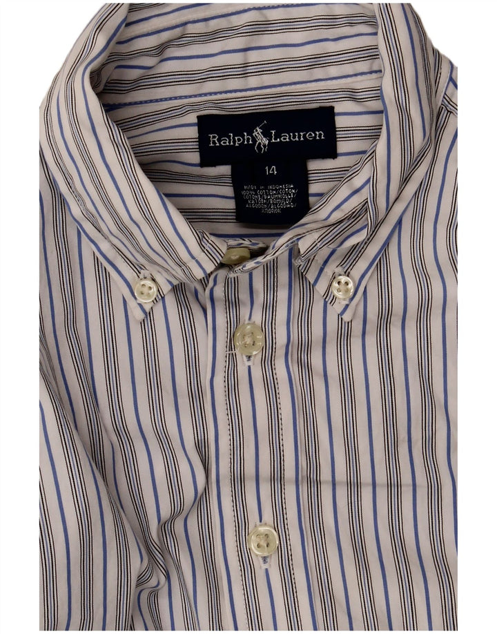 Koszula męska Ralph Lauren, rozmiar 14, mała, bawełniana w białe paski