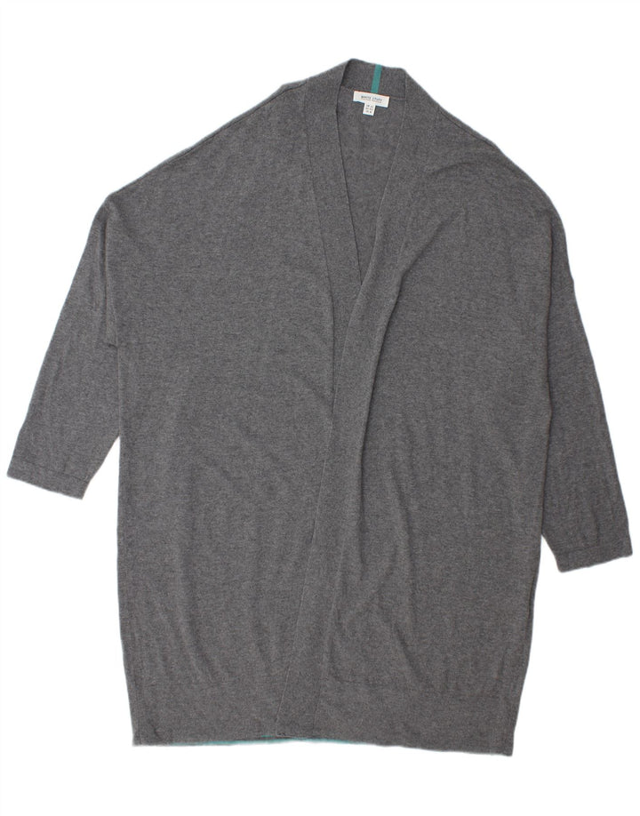 Damski sweter oversize White Stuff z długim rękawem UK 22 2XL Szara wełna