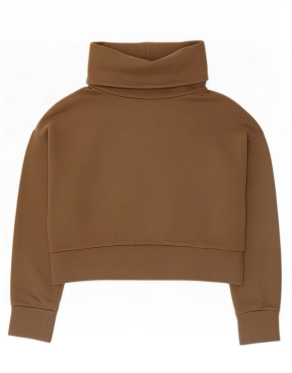Damski sweter typu Crop Oversize Zara, UK 10, mały, bawełniany khaki