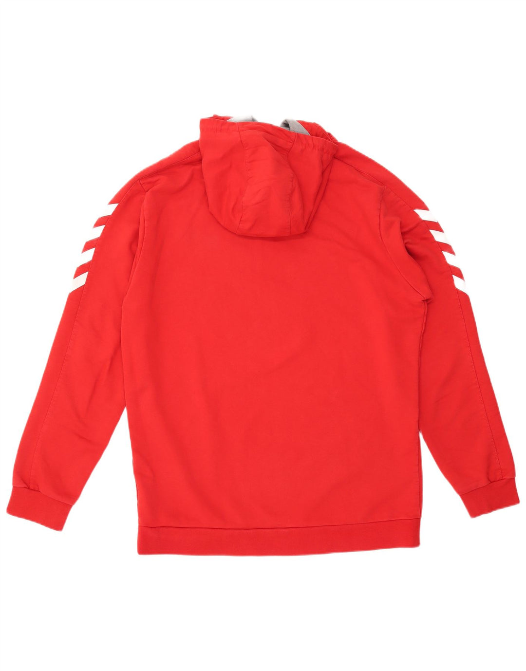 HUMMEL Męski sweter z kapturem i grafiką, duży, czerwony, bawełniany