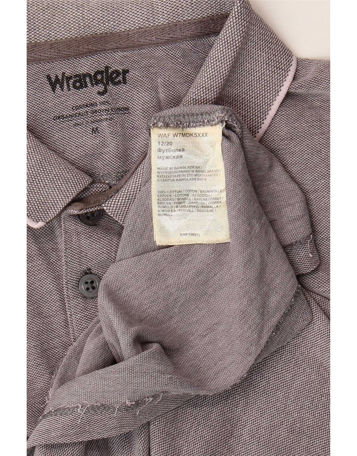 Męska koszulka polo Wrangler, średnioszara, bawełniana