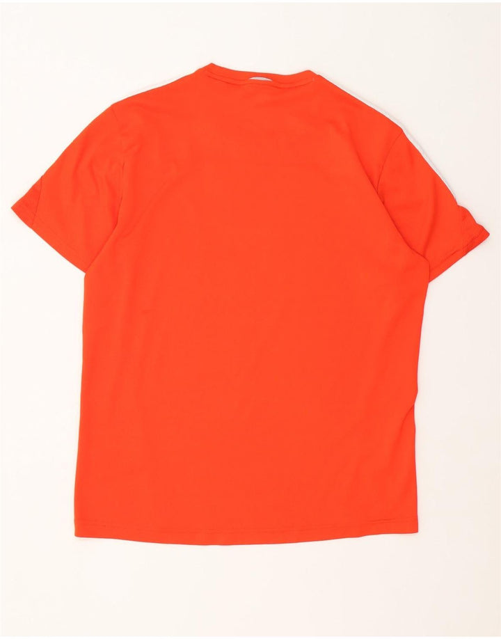 Adidas Męski T-shirt Top Średni Pomarańczowy Poliester