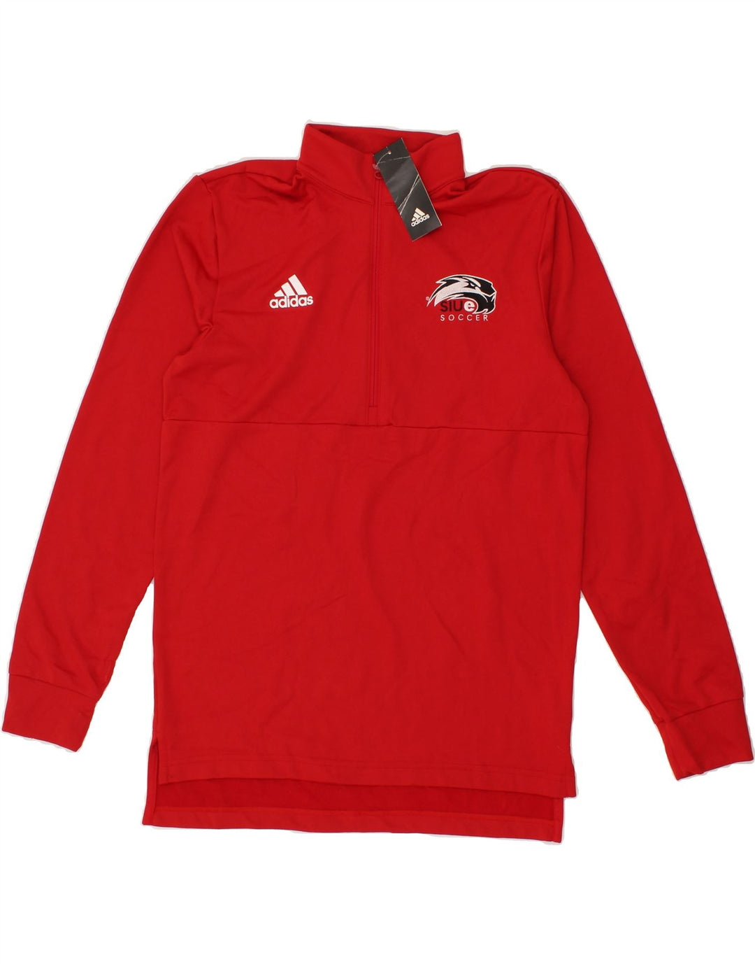 ADIDAS Mens Pullover Tracksuit Top Medium Red Polyester Vintage Adidas and Second-Hand Adidas from Messina Hembry 