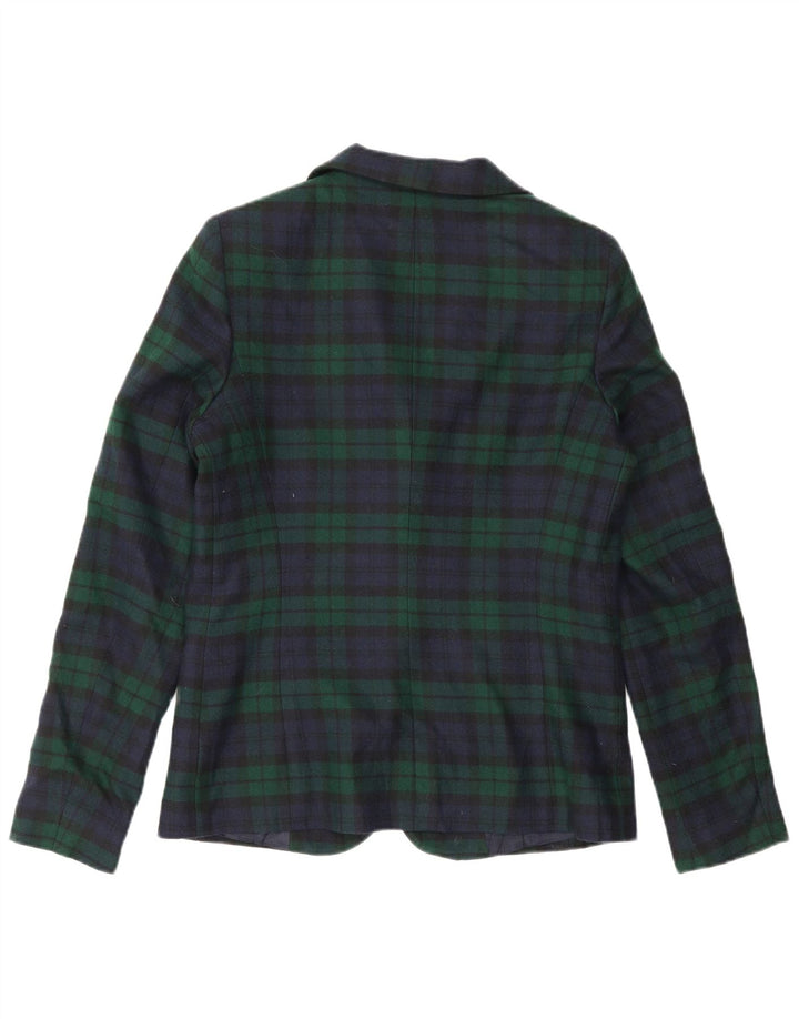 Damska marynarka zapinana na 2 guziki Paio Crippa IT 44 Średnia zielona kratka, nowa wełna
