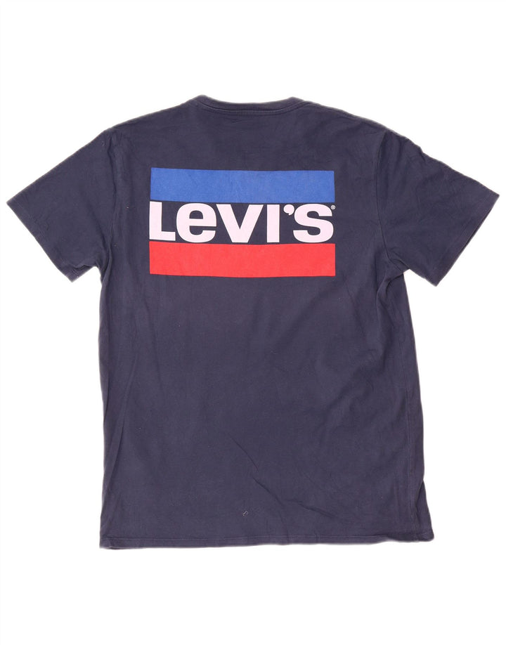 Męski T-shirt z grafiką Levi's, średni, granatowy, bawełniany
