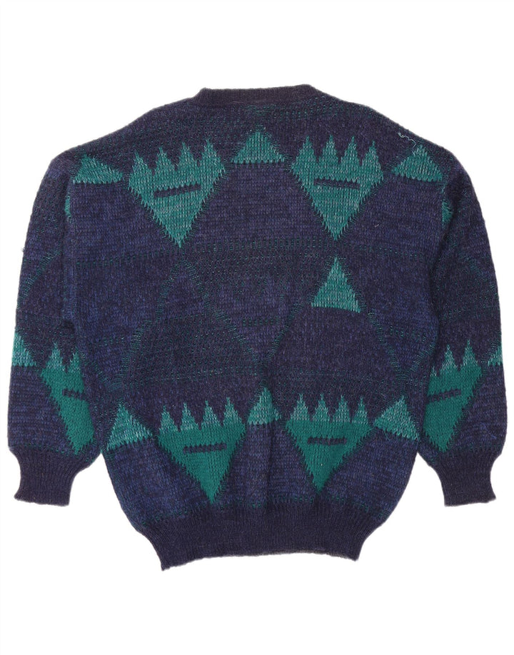 4 Męski sweter CASTELLA z dekoltem w łódkę IT 56 XL Granatowy geometryczny