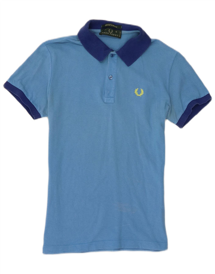 Męska koszulka polo Fred Perry, mała, niebieska, bawełniana