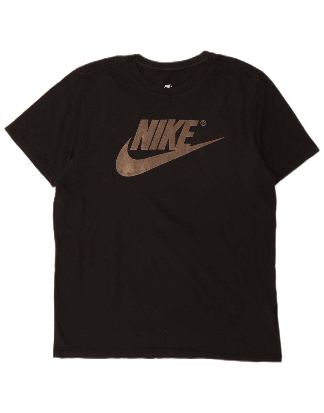 Męski T-shirt Nike o sportowym kroju z grafiką, średni czarny, bawełniany