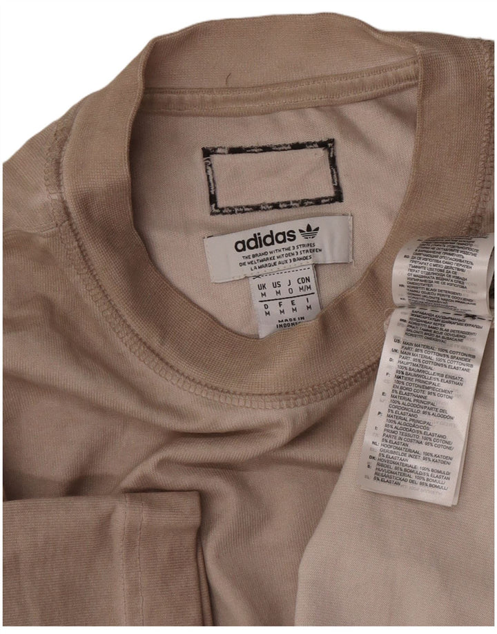 Męska koszulka z grafiką Adidas Top Medium Beżowa bawełna
