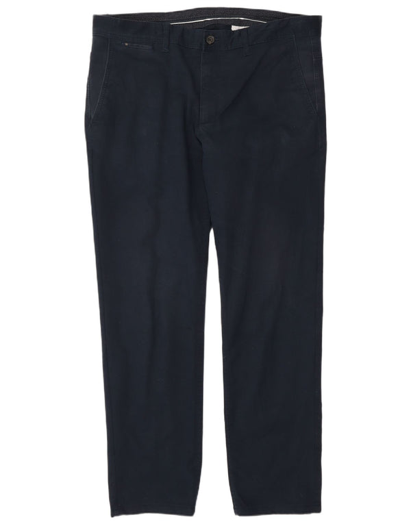 Męskie proste spodnie chino Zara EU 44 Large W34 L28 Granatowa bawełna