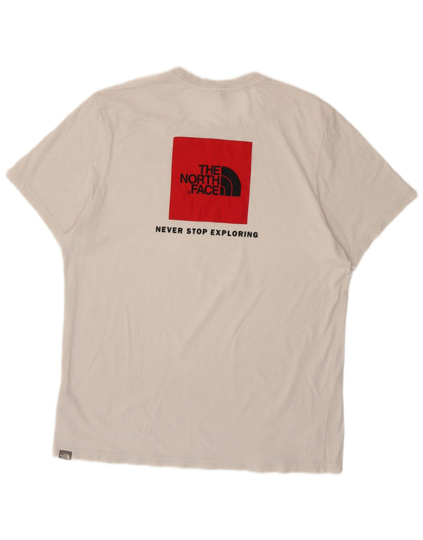Męski T-shirt z grafiką THE NORTH FACE Top XL w kolorze złamanej bieli, bawełniany