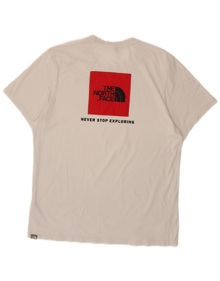 Męski T-shirt z grafiką THE NORTH FACE Top XL w kolorze złamanej bieli, bawełniany