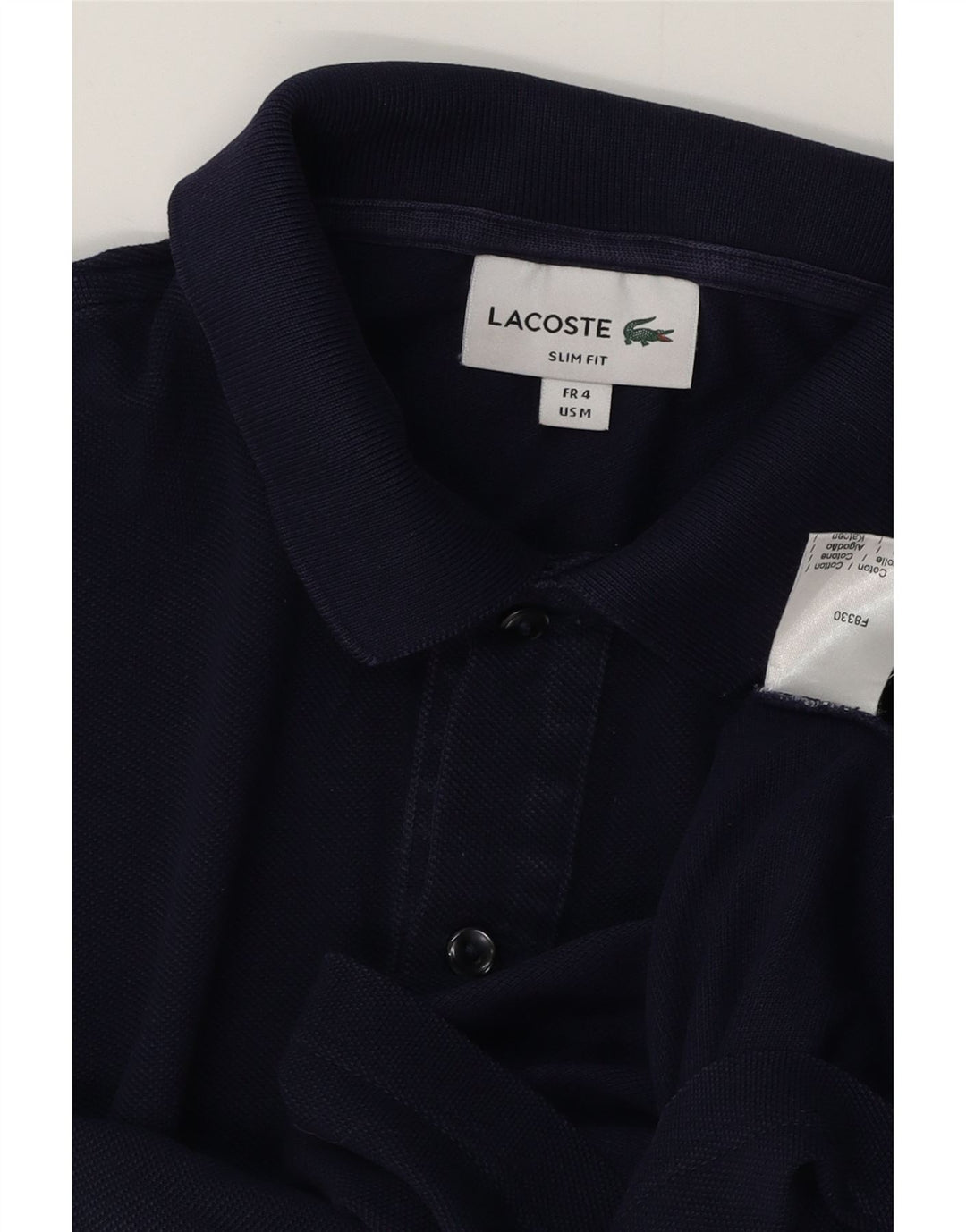 Męska koszulka polo LACOSTE Slim Fit, rozmiar 4, średnia, granatowa, bawełniana