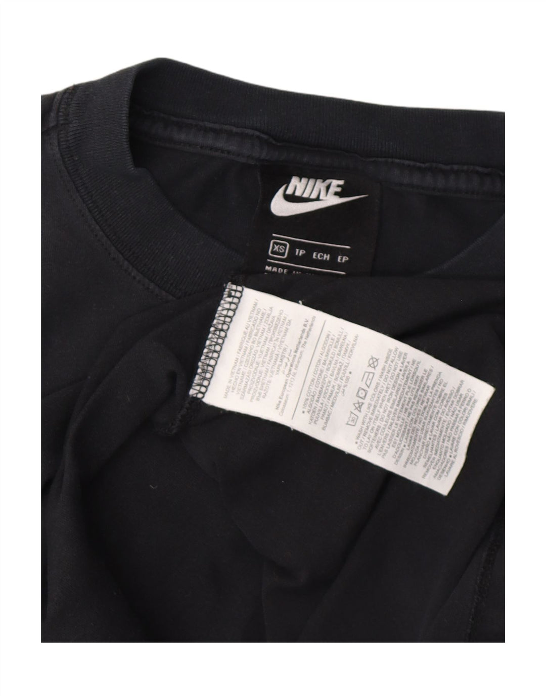 NIKE Mens T-Shirt Top XS Black Cotton