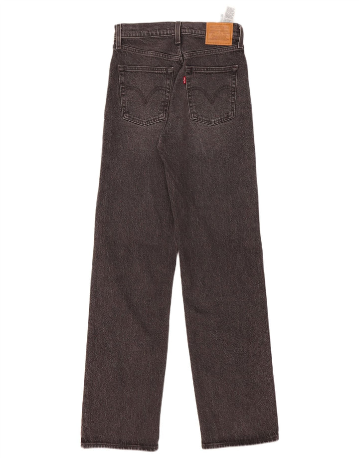 Damskie jeansy LEVI'S Ribcage Straight W25 L32 Szara bawełna