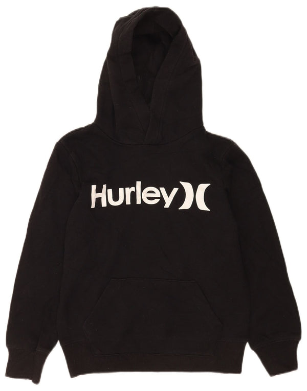 Chłopięcy sweter z kapturem Hurley z grafiką, 7-8 lat, mały, czarny, bawełniany