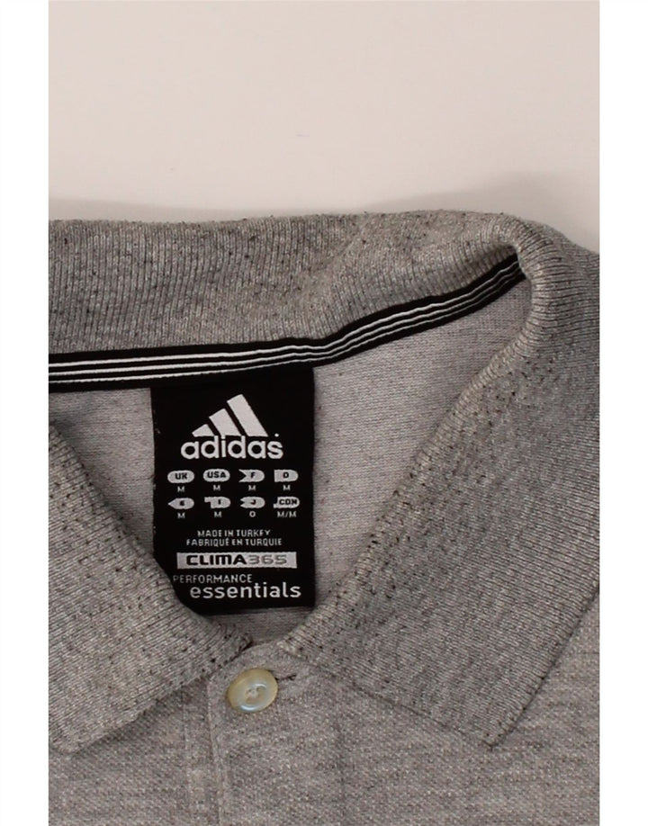 ADIDAS Mens Clima 365 Polo Shirt Medium Grey Cotton Vintage Adidas and Second-Hand Adidas from Messina Hembry 