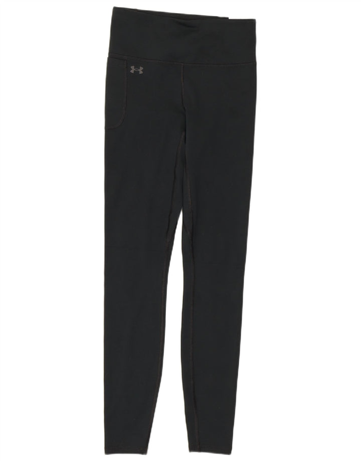 Legginsy damskie Under Armour UK 8, małe, czarne, poliestrowe