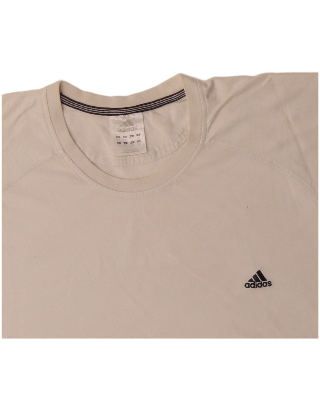 T-shirt męski ADIDAS, 2XL, bawełna w kolorze złamanej bieli