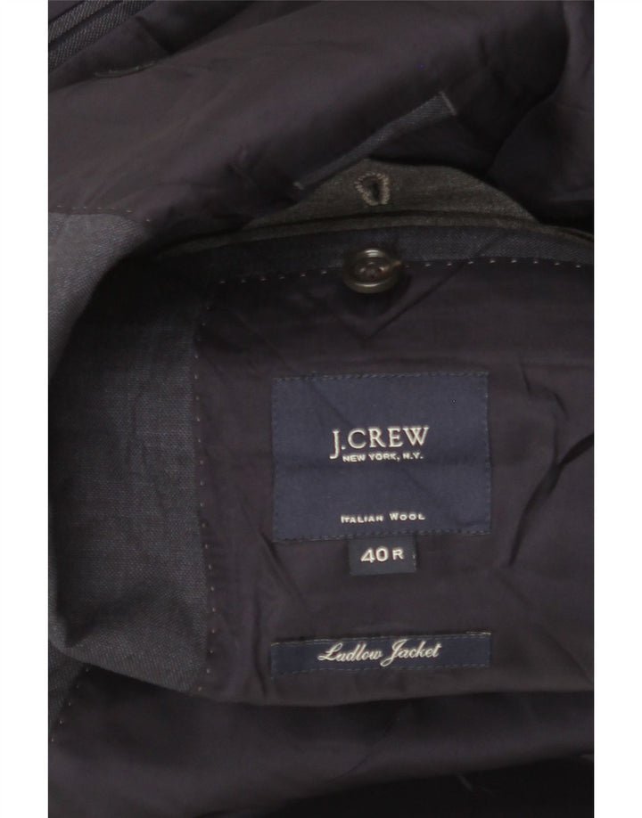 J. CREW Męska marynarka Ludlow zapinana na 2 guziki UK 40, duża, granatowa, wełniana