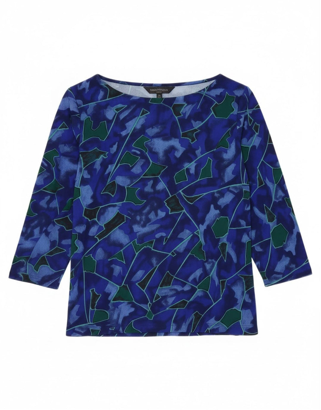 Damski top Valstar z abstrakcyjnym wzorem, rękaw 3/4, UK 18 XL, niebieski