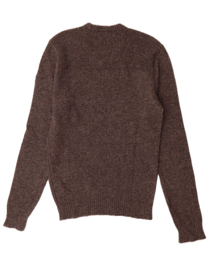 Męski sweter Calvin Klein Jeans z dekoltem w kształcie litery V, mały, szary, wełniany w cętki