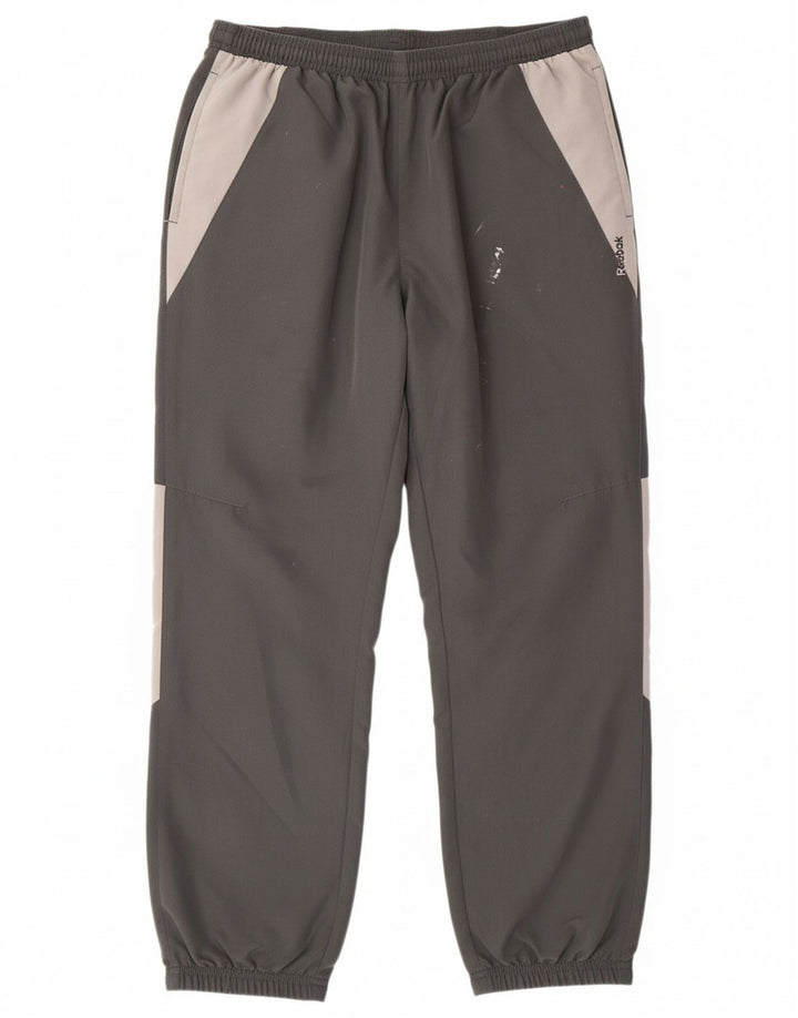 REEBOK Mens Tracksuit Trousers Joggers XL  Grey Colourblock Polyester