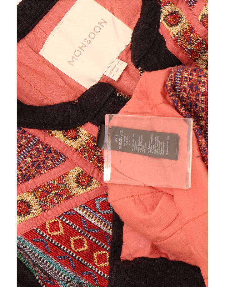 Damska marynarka Monsoon UK 18 XL Czarna, bawełniana Fair Isle