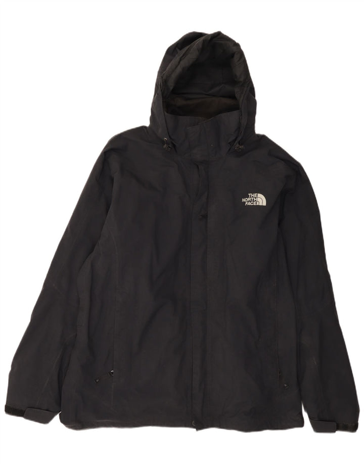 Męska kurtka przeciwdeszczowa z kapturem The North Face UK 40, duża, czarna, nylonowa