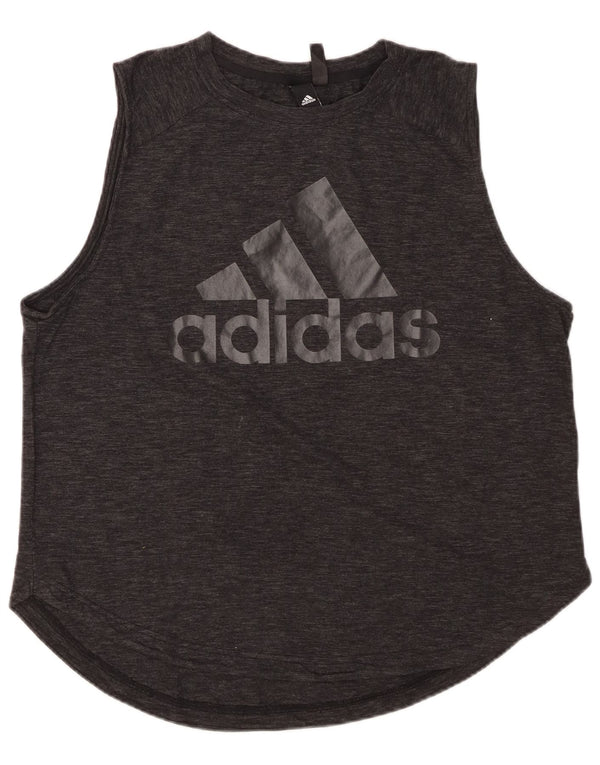 Damski top ADIDAS z grafiką, UK 16/18, duży, szary, nakrapiany