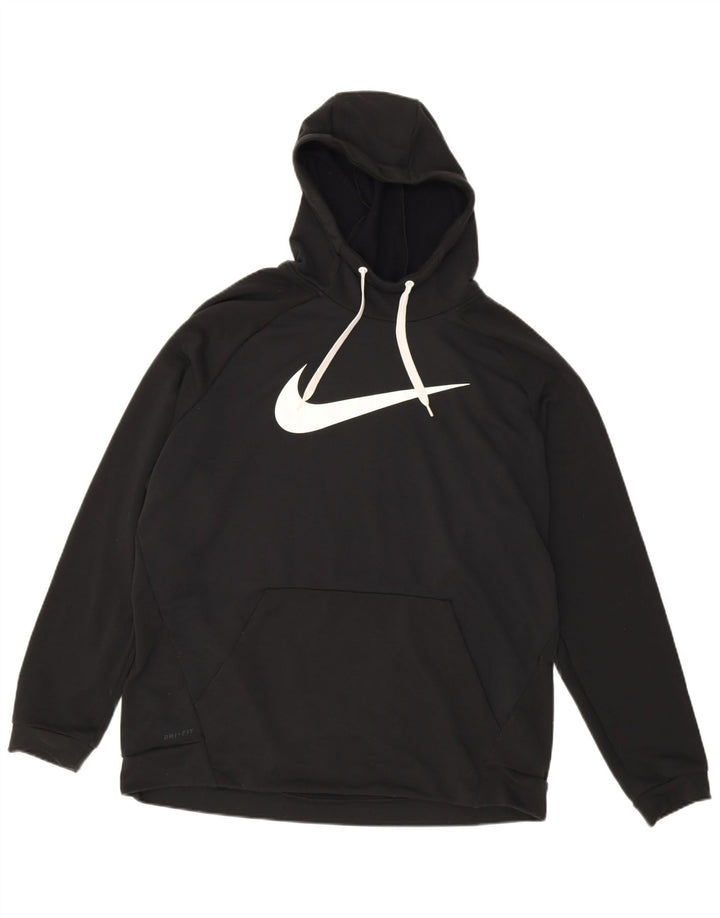 Męski sweter z kapturem Nike Dri Fit Graphic 2XL, czarny poliester