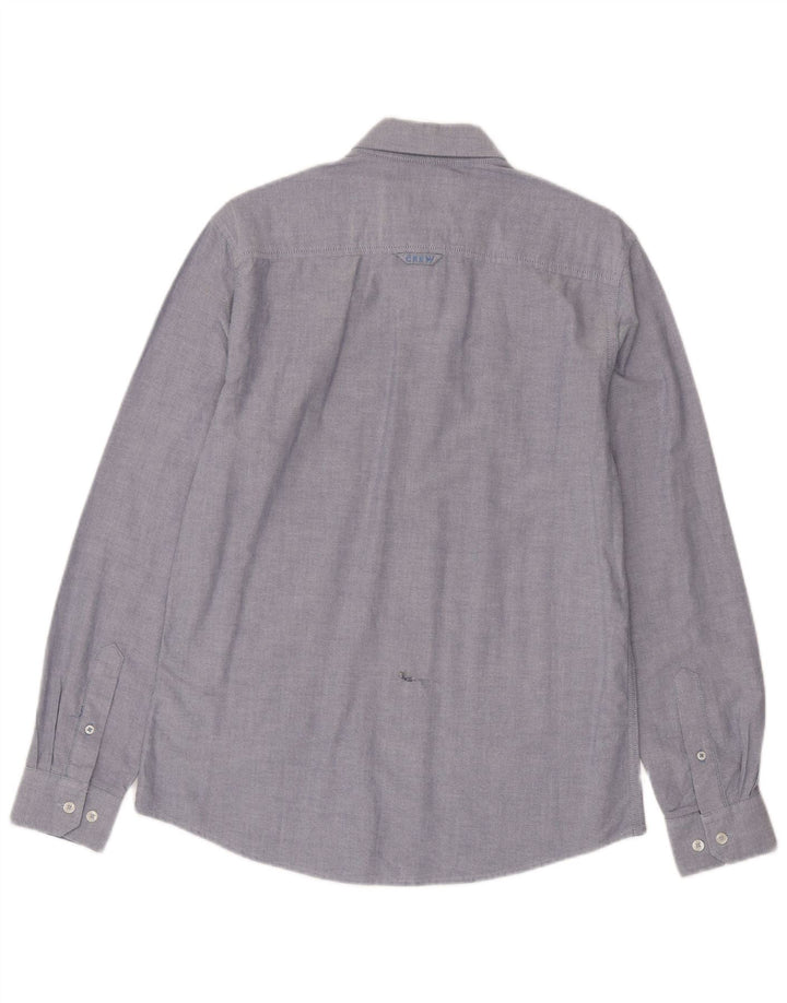 Crew Clothing Męska koszula slim fit, mała, niebieska, bawełniana
