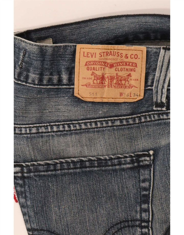 Męskie jeansy Levi's 511 Slim W36 L34 Niebieskie