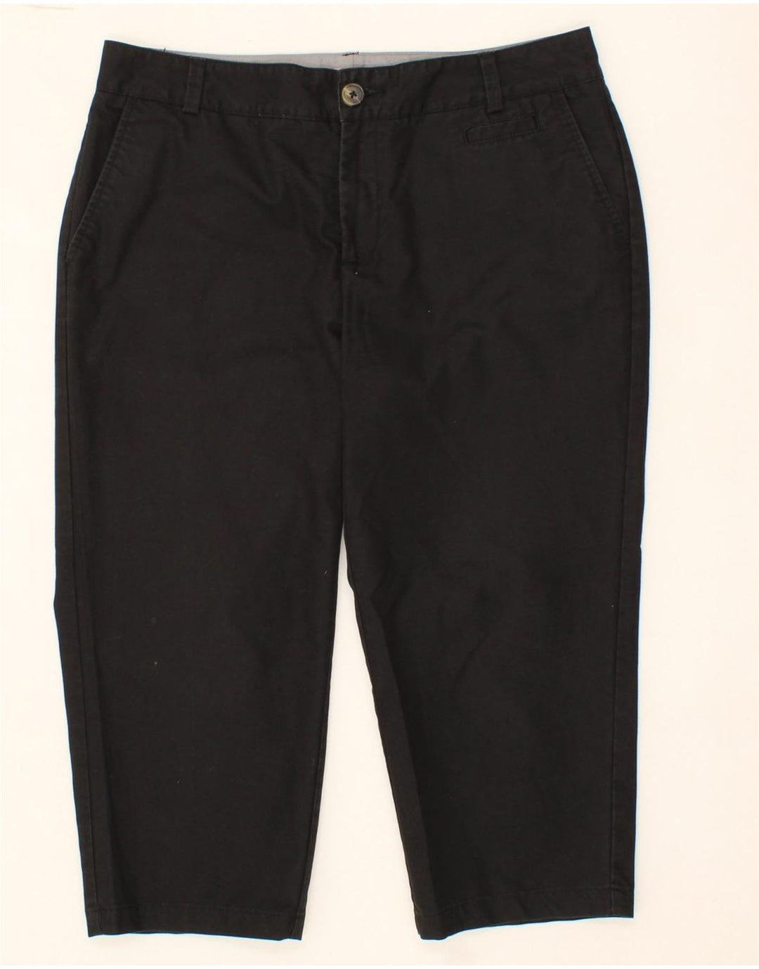 DOCKERS Womens Capri Chino Trousers US 12 Large W34 L20 Black Polyester Vintage Dockers and Second-Hand Dockers from Messina Hembry 