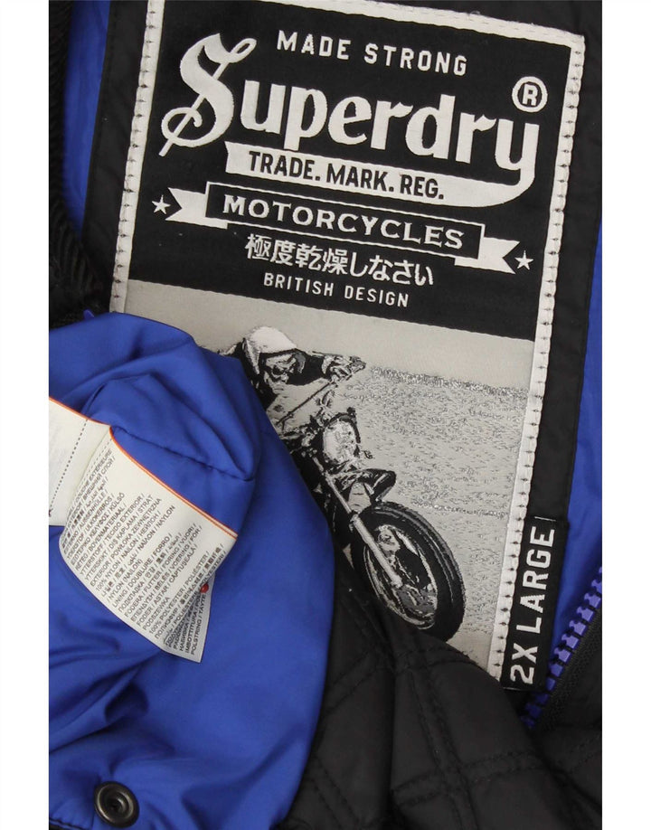 Męska pikowana kurtka Superdry UK 44 2XL Czarny nylon