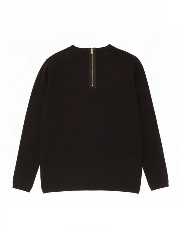 Sweter damski Zara z dekoltem w łódkę UK 12, średni czarny