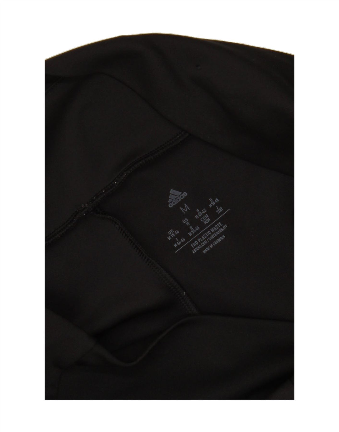 ADIDAS Womens Aeroready Crop Leggings UK 12/14 Medium  Black Polyester Vintage Adidas and Second-Hand Adidas from Messina Hembry 