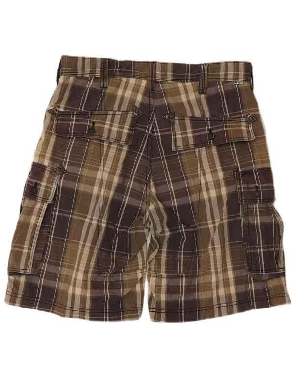 Levi's Mens Cargo Shorts W32 Medium Multicoloured Check Cotton