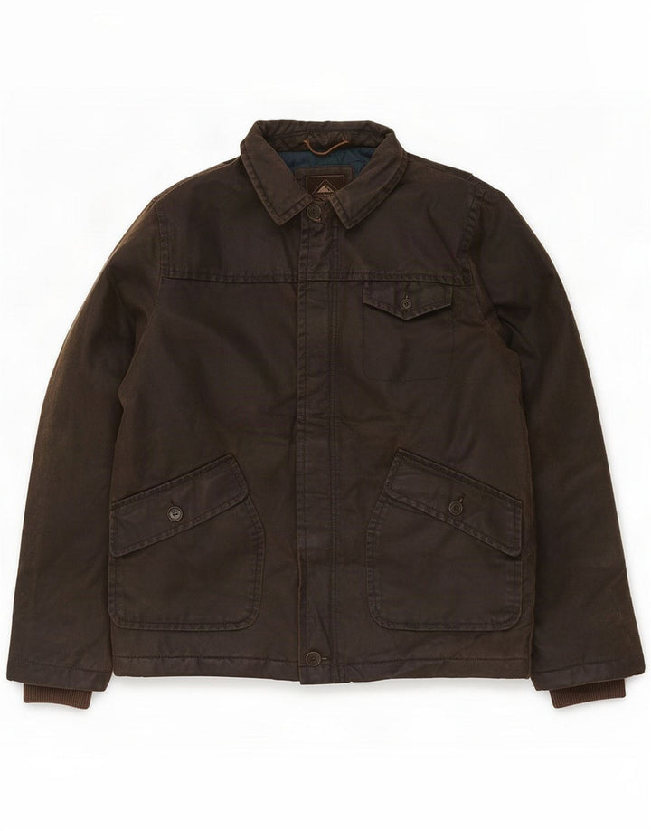 Męska kurtka z woskowanej bawełny White Stuff UK 40 Large Brown