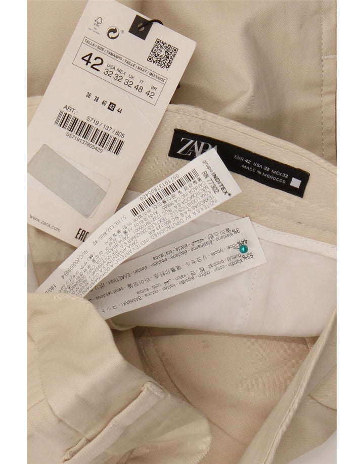 Męskie spodenki Chino Zara W32 Średni beż, bawełna