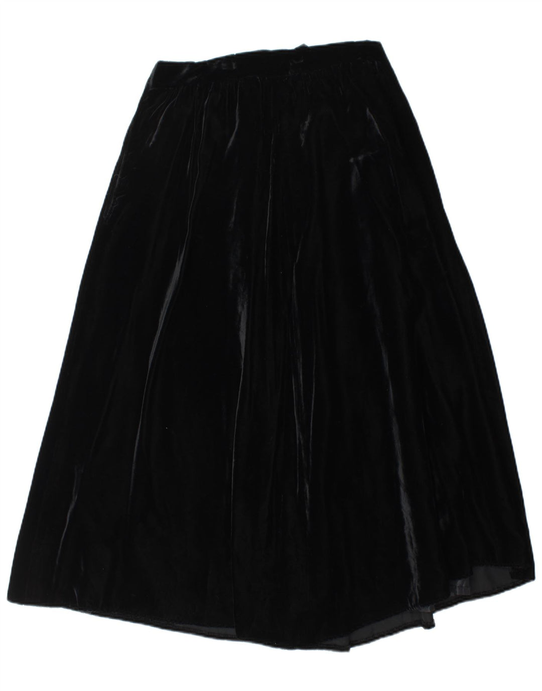 VINTAGE Damska aksamitna spódnica rozkloszowana z wysokim stanem IT 44 Medium W28 Black