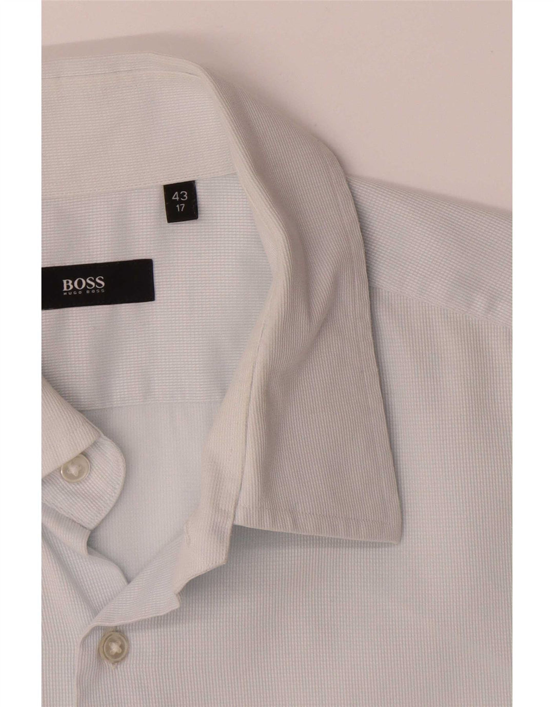 Koszula męska Hugo Boss, rozmiar 43 17 XL, bawełniana niebieska kratka
