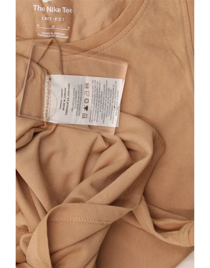 Damska kamizelka Nike Dri Fit Graphic Top UK 12, średnia beżowa bawełna