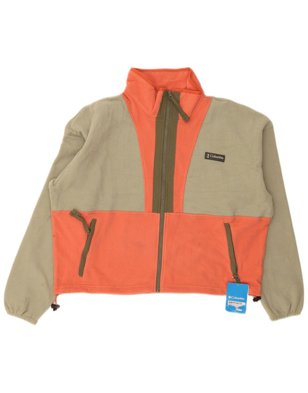 Damska kurtka polarowa Columbia Crop Oversize UK 18 XL Khaki z blokami kolorów