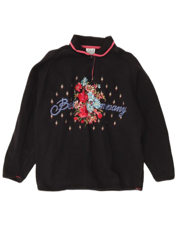 Damska bluza oversize z grafiką BEST COMPANY UK 16, duża czarna