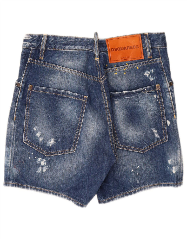 Damskie spodenki jeansowe Dsquared2 w trudnej sytuacji IT 44 Medium W28 Niebieska bawełna