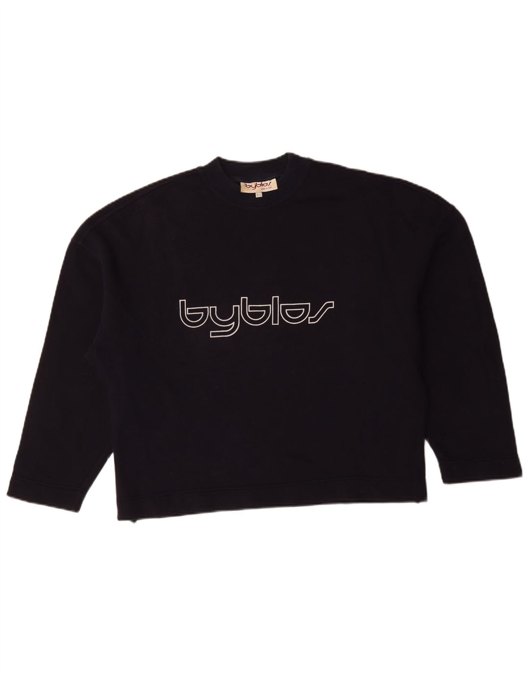 Byblos Damska bluza oversize typu Crop Jumper US 8 Średni granat