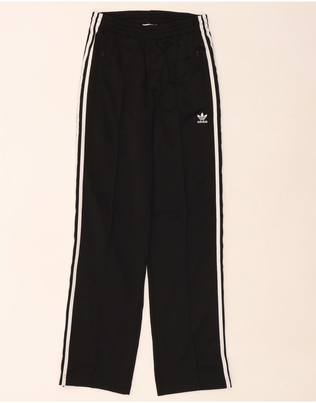 Damskie spodnie dresowe Adidas UK 8, małe, czarne, poliestrowe