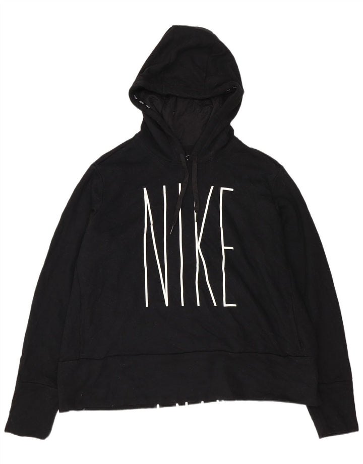 Damski sweter z kapturem Nike Graphic Oversize UK 18 XL, czarny poliester